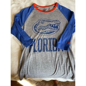 FLORIDA NIKE RAGLAN SZ M SHIRT GATORS UF UNIVERSITY